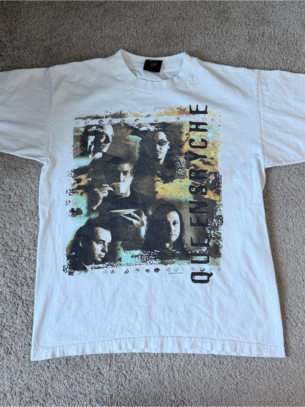 Vintage 1997 Queensrÿche Hear In The Now Frontier Tour Band Tee Giant Tag Large